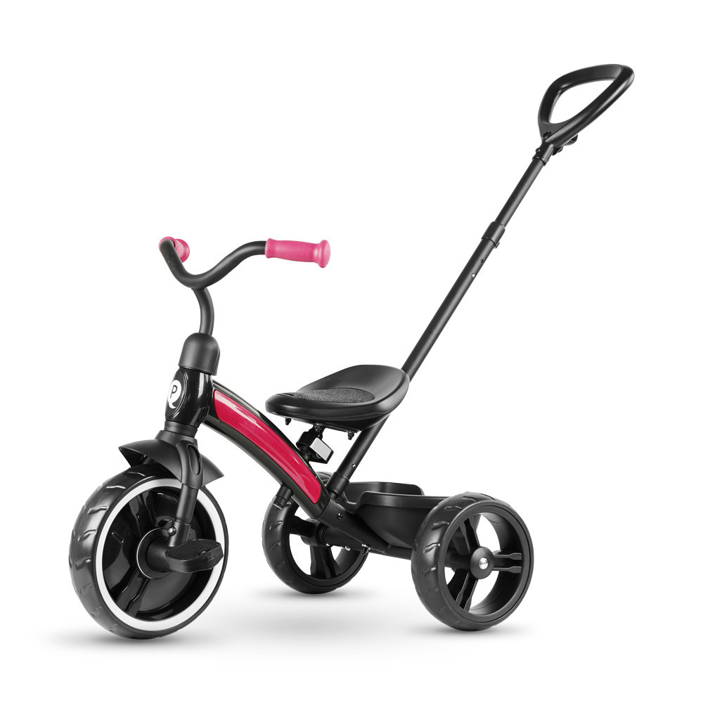 Триколісний дитячий велосипед Qplay ELITE+New зі знімною ручкою (Pink)