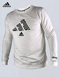 Чоловічий брендовий світшот Adidas весняний осінній білий Туреччина. Кофти світшоти Адідас. Чоловічий одяг