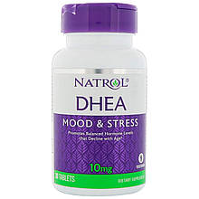 Дегідроепіандростерон, DHEA, Natrol, 10 мг, 30 таблеток