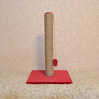 Столб когтеточка для кошек 55 см цвет красный , напольная когтеточка для котов 55 см SKT-02