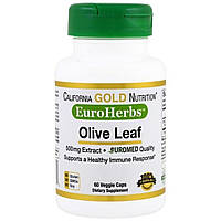 Экстракт оливковых листьев California Gold Nutrition Olive Leaves 500 мг 60 капсул (CGN01113)