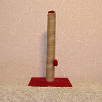 Столб когтеточка для кошек 60 см цвет бордовый , напольная когтеточка для котов 60 см SKT-03