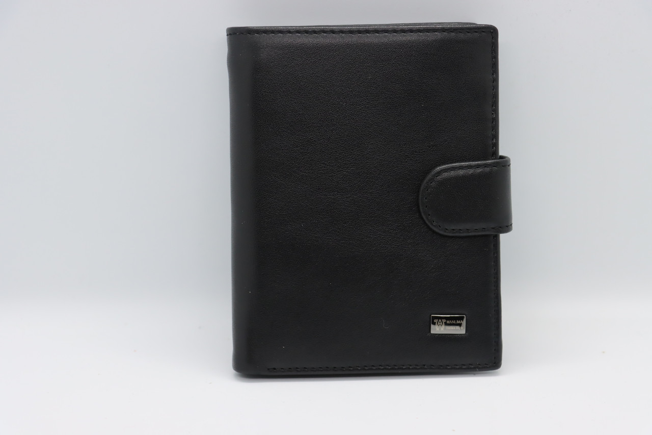 Чоловічий шкіряний гаманець Wanlima 50042240 Black