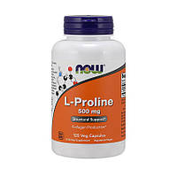 Вегетарианская пищевая добавка аминокислота L-пролин L-Proline 500 mg (120 veg caps), NOW xochu.com.ua