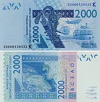 Западная Африка Сенегал 2000 франков 2003(23)г. UNC Р-716Kv