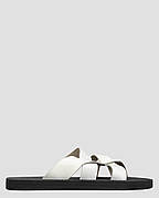 Шльопанці чоловічі білі натуральна шкіра Україна On The Top — розмір 40 (25,7 см) (модель: TopXX-16White)