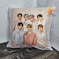 Подушка с рисунком "BTS", оригинальный подарок