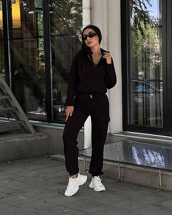 Стильний жіночий костюм на флісі, тканина "Трьохнитка" 44, 46, 48, 50 розмір 44, фото 3