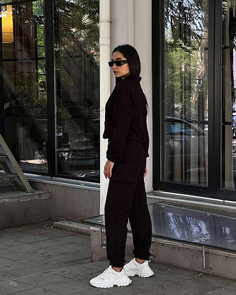 Стильний жіночий костюм на флісі, тканина "Трьохнитка" 44, 46, 48, 50 розмір 44, фото 2