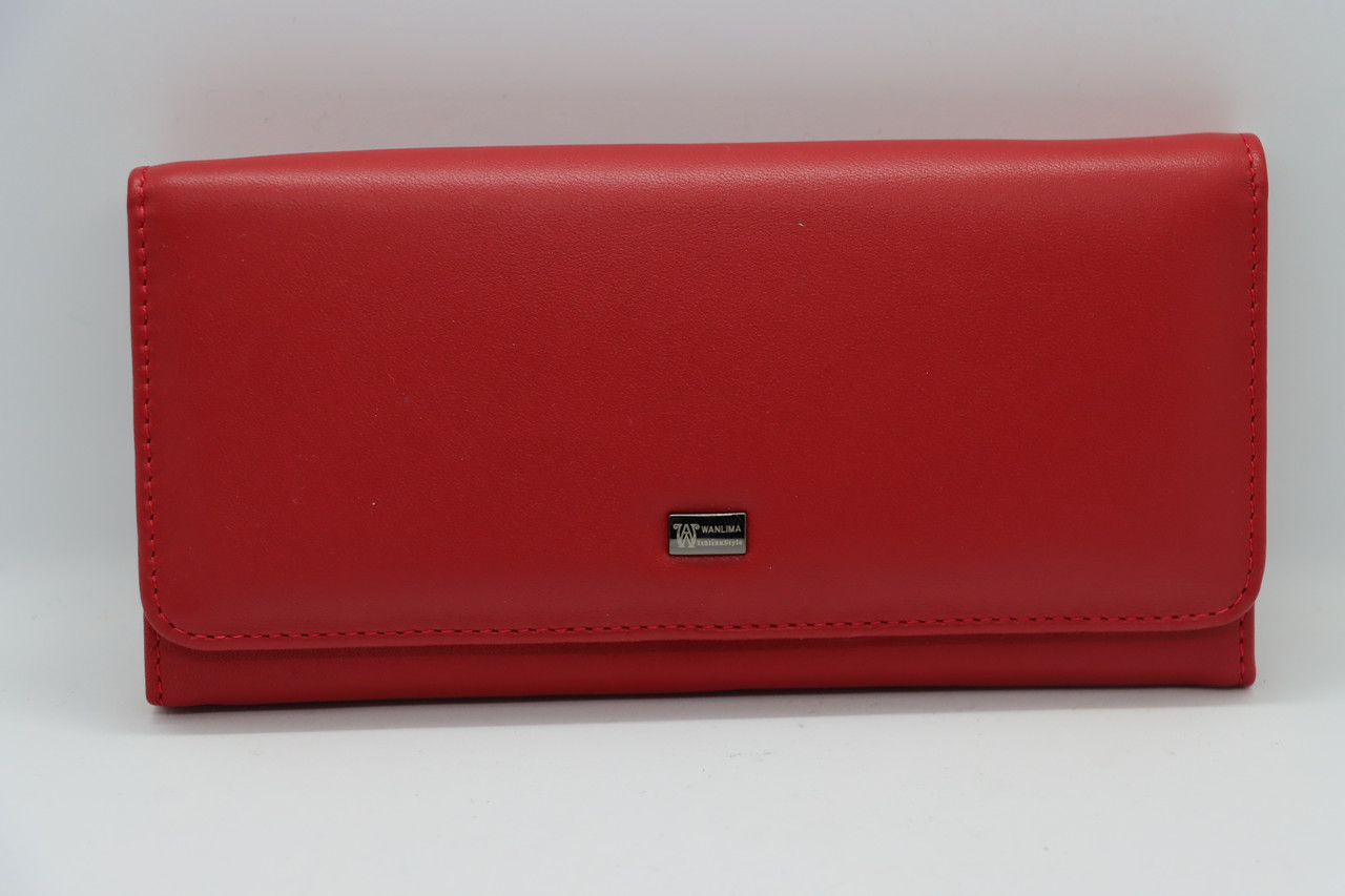 Жіночий шкіряний гаманець Wanlima 50044076 Red
