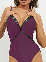 Купальник слитный  с закрытой спиной 20222 Инна Samegame баклажан (В НАЛИЧИИ ТОЛЬКО 44 46 48 50 УКР р-ры), фото 2