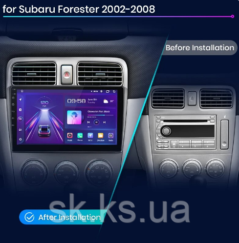 Junsun 4G Android магнітола для Subaru Forester SG 2002 - 2008