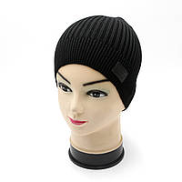 Шапка чорна в'язана Boston зручна для повсякденного носіння та спорту