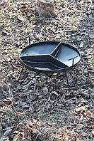 Сковорода багаттява трисекційна 50 см для природи Трисекційна сковорідка для смаження на багатті, фото 3