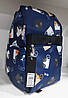 Рюкзак ортопедичний шкільний синій 3-7 клас кишенями для дівчинки з принтом Кошенята Dolly 551, фото 6