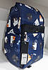 Рюкзак ортопедичний шкільний синій 3-7 клас кишенями для дівчинки з принтом Кошенята Dolly 551, фото 8