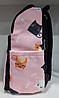 Рюкзак ортопедический школьный розовый 3-7 клас для девочки с принтом Котята Dolly 551, фото 6