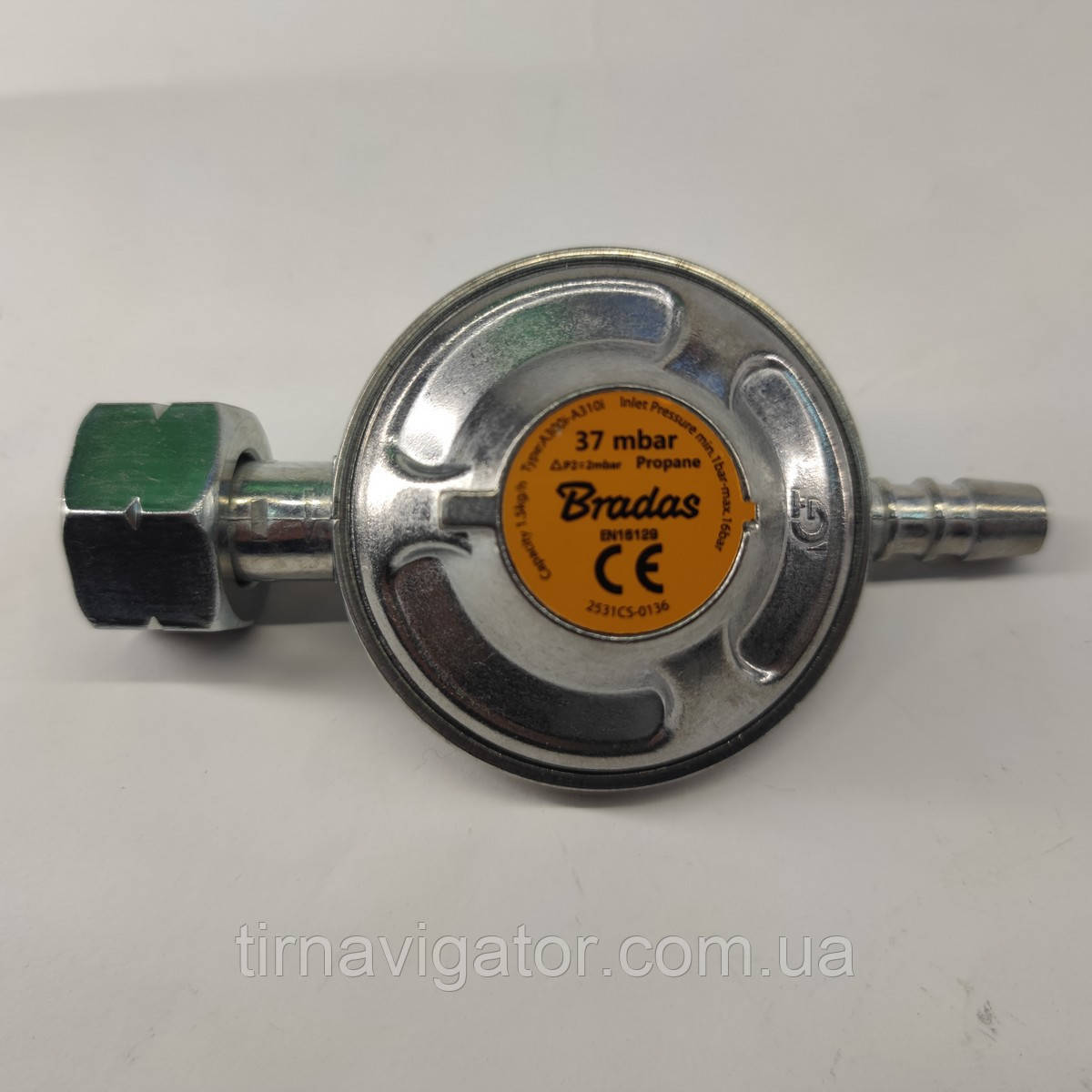 Редуктор газового балона Bradas (37mbar 1.5kg/h)