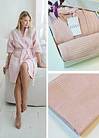 Новинка! Красивый подарочный набор COSY Мозаика Халат кимоно с полотенцем в коробке