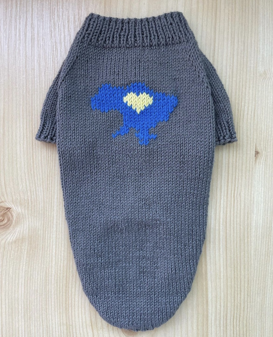 В'язаний Светр для Собак Hand Made Розмір S колір Сірий (00821)