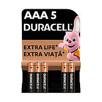 Лужні батарейки Duracell Basic AAA (5 штук в упаковці)