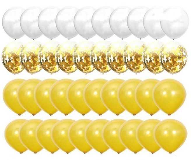 Набір із кульок "Золотий мікс", 40 шт., фото 1