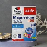 Magnesium B6 + B1 + B12 + фолиевая кислота Doppel Herz Германия 30 штук