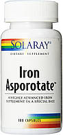 Железо Iron Asporotate Solaray 18 мг 100 капсул