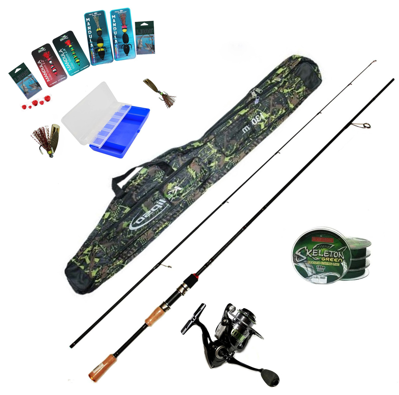 Набір для лову хижої риби "Еліт" 2.10м. Мандула Щука Судак