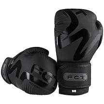 Боксерські рукавички FGT collection 3035, Flex, 10oz, 12oz, чорний, є нашивка на манжеті, фото 5