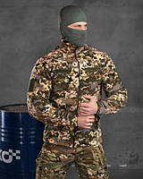 Кофта тактическая пиксель на флисе, Военная демисезонная одежда армейская флисовка
