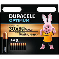 Лужні батарейки Duracell Optimum AA 1.5В LR6 8 шт