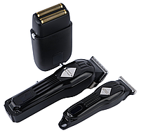 Комбо-набір Hots Professional Set Black (Машинка + тример + шейвер) (HP973-BLK), фото 8