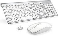 Беспроводная клавиатура и мышь, JOYACCESS USB ультратонкая беспроводная клавиатура, с цифровой клавиатурой