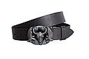 Чоловічий ремінь з натуральної шкіри під джинси 49162 чорний, фото 6