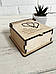 Подарункова коробка з фанери для жетона / брелка, фото 5