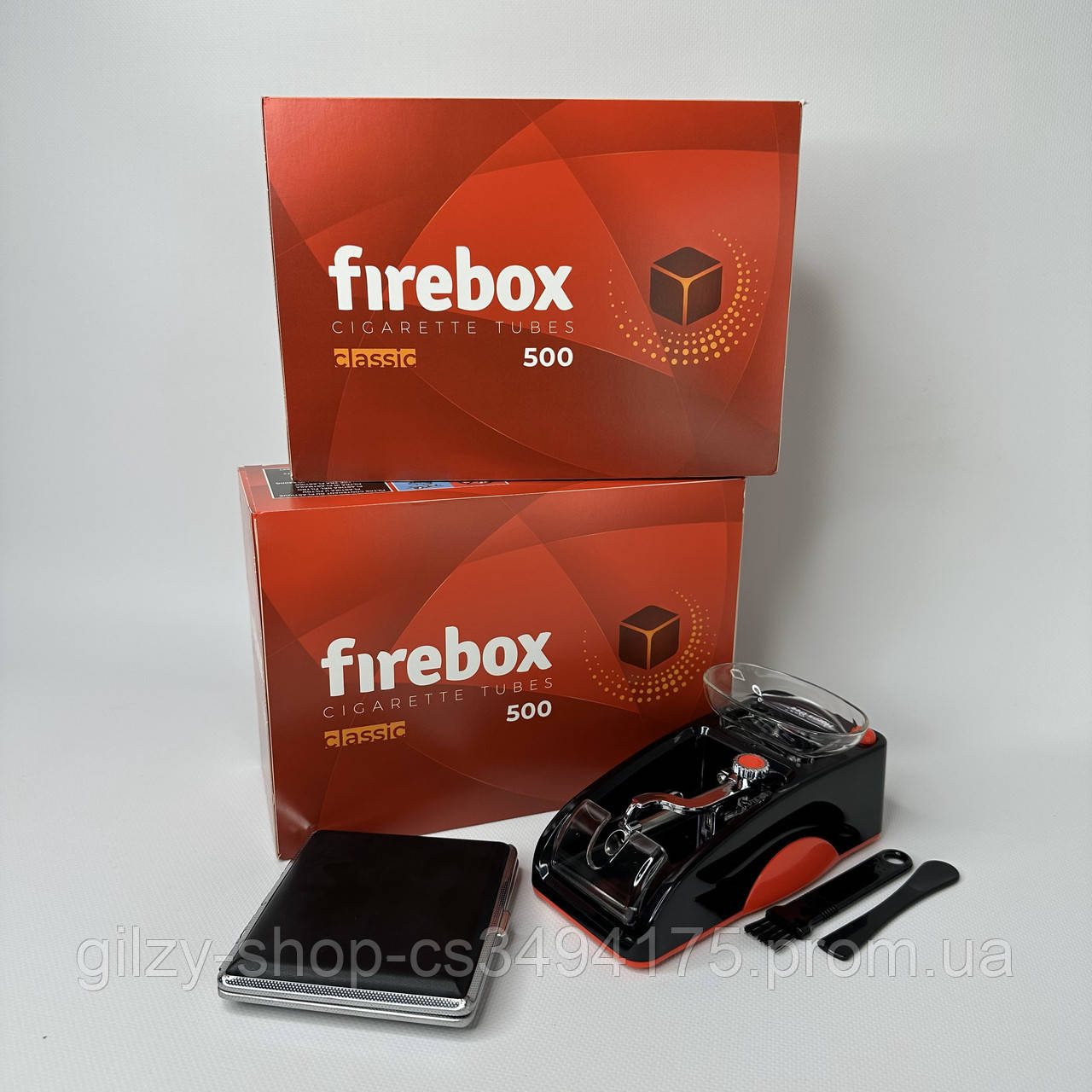 Гільзи для набивання Firebox набір 1000 штук + електрична машинка і контейнер