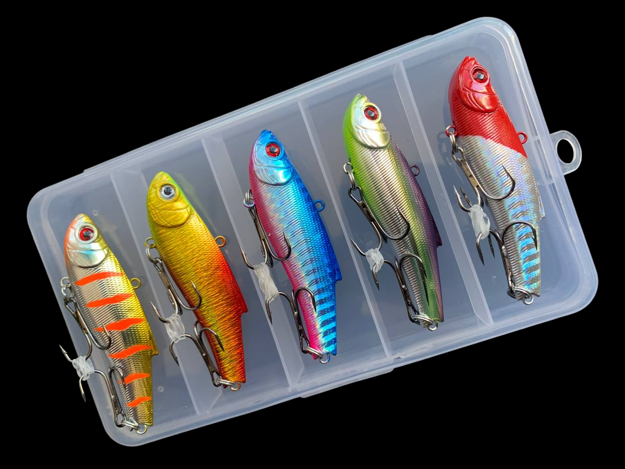 Набір Воблер Ратлин Bassday ORC (Columbia) Range VIB 70  70mm 20g (набір 5шт+коробка), фото 1