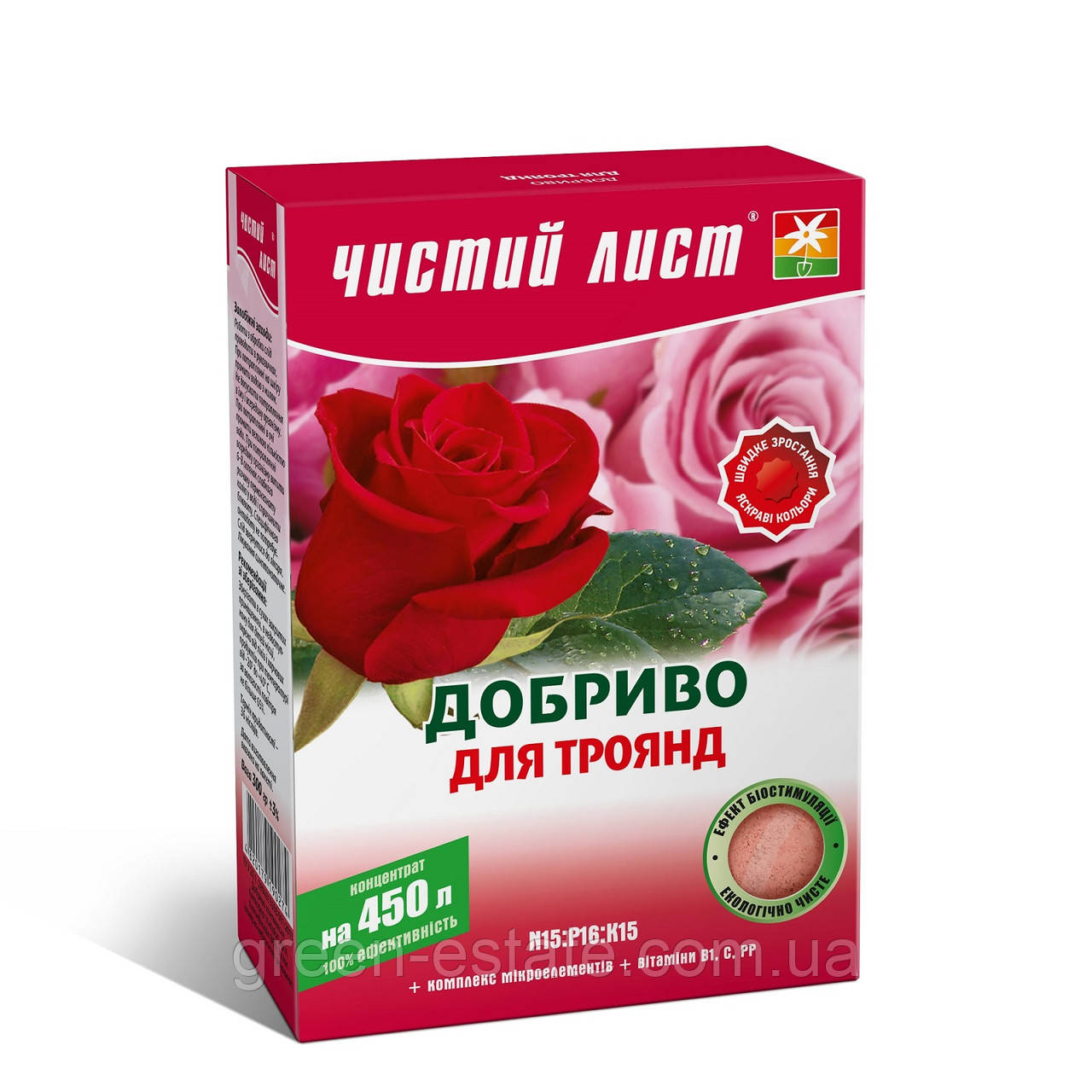 Добриво для троянд "Чистий лист", 300 г