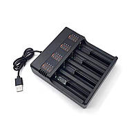 Зарядное устройство MS-5DP4, 4 канала, 18650/26650/21700, 4.2V/4000mAh, питание от USB i