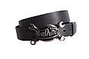 Чоловічий ремінь з натуральної шкіри під джинси 49164 чорний, фото 6