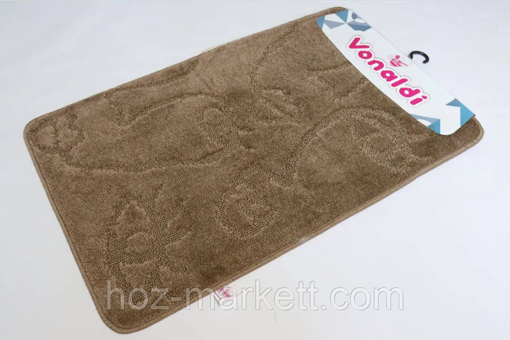 Килимок для ванної темний беж 100 х 60 виробництво Туреччина, фото 1