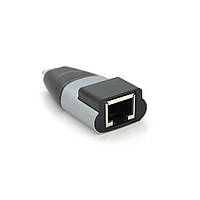 Переходник Type-C (папа)/RJ-45(мама), chip:RTL8153, 1000Mbps, Black i