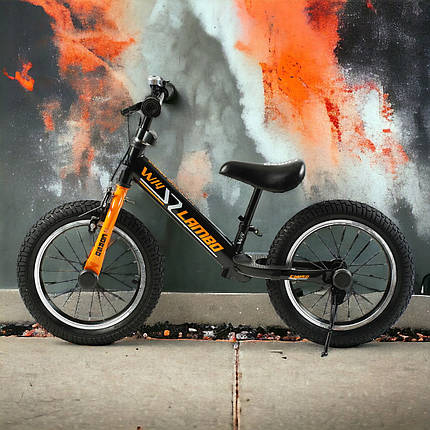 Дитячий велобіг "CORSO LAMBO" 14 дюймів (ручне гальмо, підніжка, підставка для ніг) LB-14084, фото 1