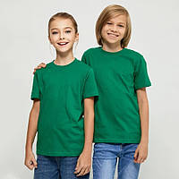 Детская футболка JHK, базовая, однотонная, для мальчика или девочки, зеленая, размер 98, на 3/4 года