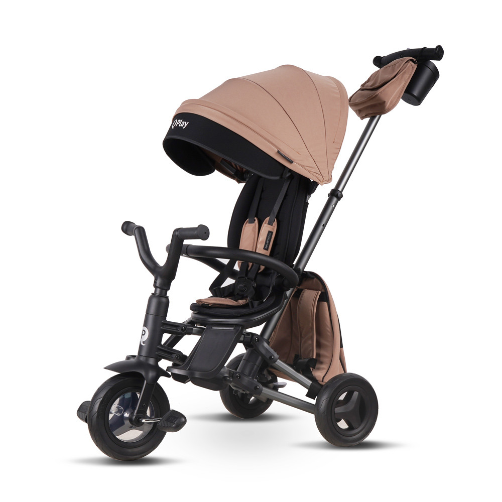 Велосипед складаний триколісний Qplay Nova+ Rubber (Exclusive Brown)
