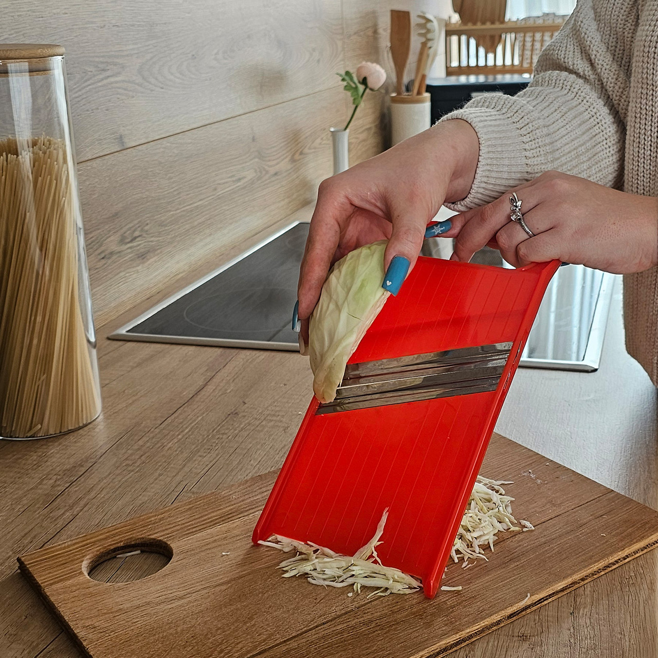 Ручна пластикова шатківниця з двома лезами (13 х 28 см), фото 1