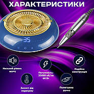 Фрезер для манікюру JMD-803 Pro 60 Вт з витяжкою 2 в 1 35000rpm, фото 9