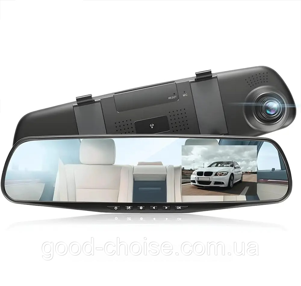 Дзеркало відеореєстратор L-9001, LCD 3,5'', 1080P Full HD / Відеореєстратор автомобільний