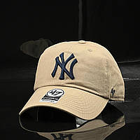 Оригінальна бежева кепка 47 Brand MLB New York Yankees '47 CLEAN UP